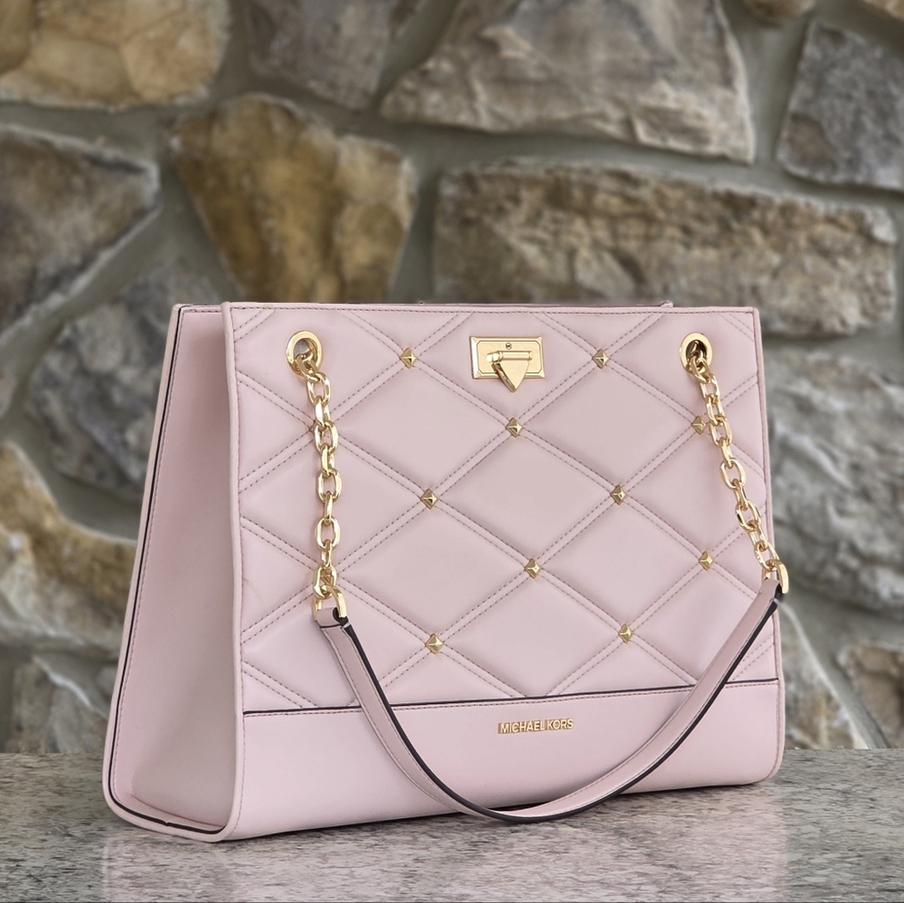 Michael Kors Serena Large Pink Shoulder Bag